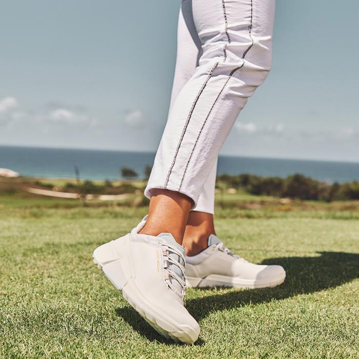 【新品】 エコー 108603-60632 BIOM H4 23.0cm ECCO Golf BIOM H4 ウィメンズ レザーGore-Texゴルフシューズ | ピンク