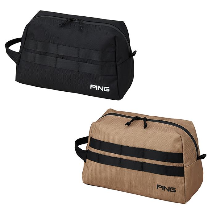 【在庫限り】PING OUTDOOR POUCH GB-N2513 / ピン アウトドアポーチ 2025年モデル 全2色(ブラック/ベージュ) 新作 ラウンドポーチ 日本正規品 数量限定の画像