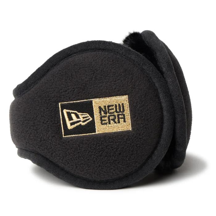 NEW ERA（ニューエラ） 【在庫限り】NEW ERA EAR MUFF BOX LOGO BLK GLD / ニューエラ イヤーマフ ...
