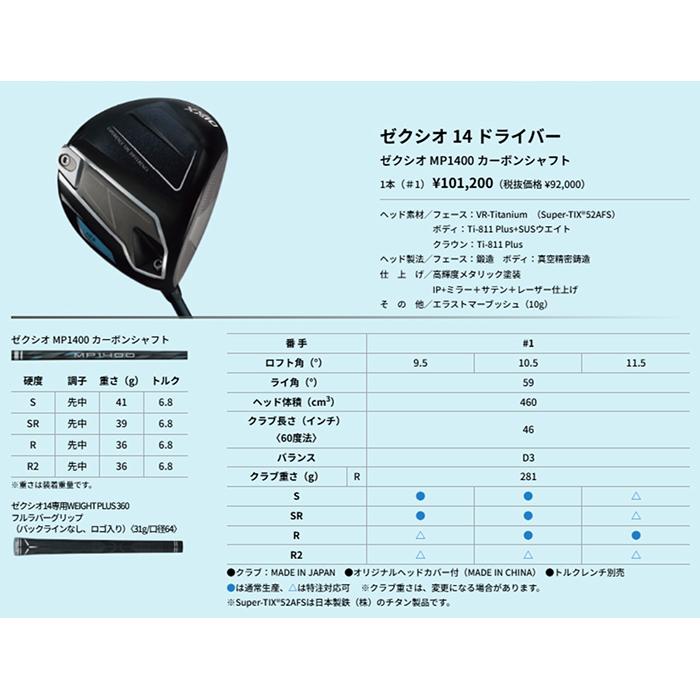 XXIO DUNLOP XXIO14 DRIVER / ダンロップ ゼクシオ14 ドライバー