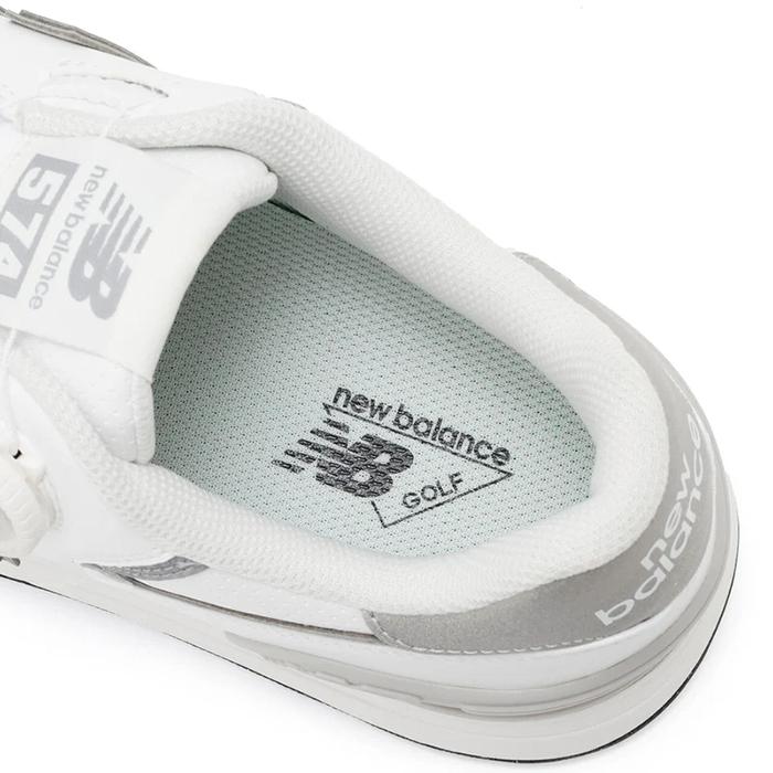 【在庫限り】NEW BALANCE UNISEX UG574BC4 / ニューバランス 574 v4 SL BOA ゴルフシューズ ユニセックス 2025年モデル White with Grey 2E/4E スパイクレス_10