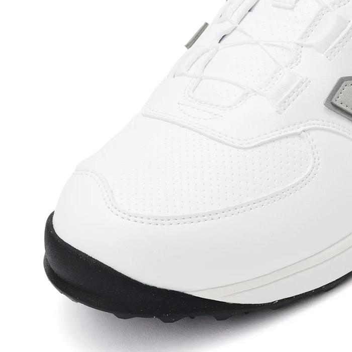 【在庫限り】NEW BALANCE UNISEX UG574BC4 / ニューバランス 574 v4 SL BOA ゴルフシューズ ユニセックス 2025年モデル White with Grey 2E/4E スパイクレス_7