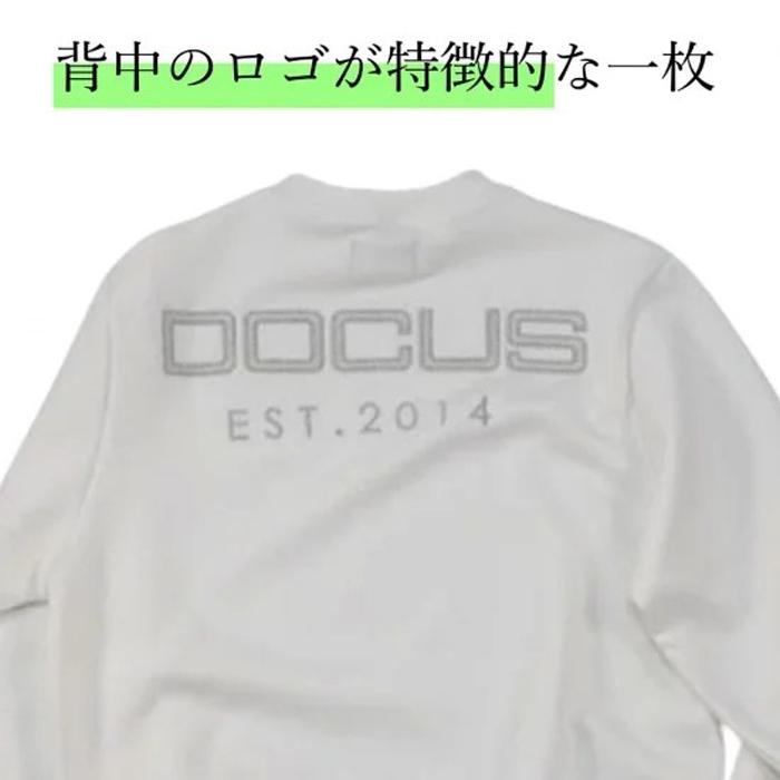 DOCUS+DESIGN ホワイト 長袖シャツ DOCUS（ドゥーカス） HARAKEN DOCUS DCM24A012 Big Logo Sweat