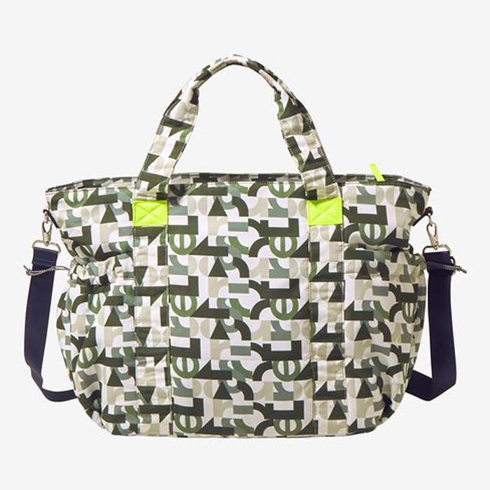 未使用 アンパスィ 中綿 ボストンバック AFF7204 ホワイト×カーキ and per se（アンパスィ） 【在庫限り】and per se BOSTON BAG AFF7204