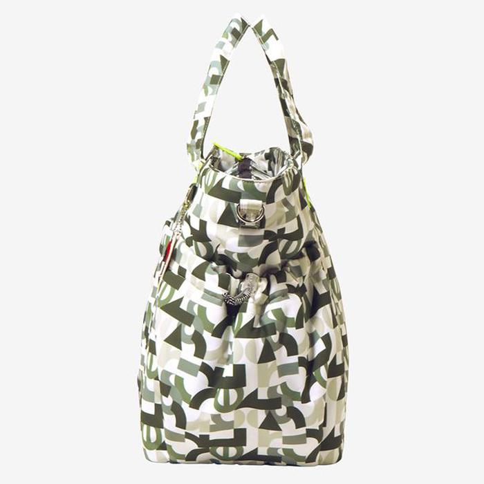 未使用 アンパスィ 中綿 ボストンバック AFF7204 ホワイト×カーキ and per se（アンパスィ） 【在庫限り】and per se BOSTON BAG AFF7204