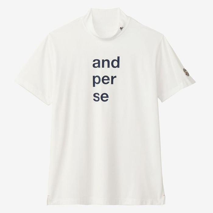 アンパスィ　モックネック　ホワイト柄 アンパスィ モックネック L ホワイト アンパスィ モックネック