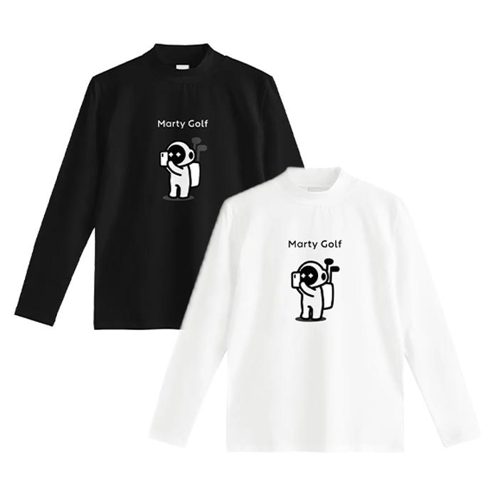 未使用 Marty Golf マーティーゴルフ モックネックシャツ カーキM ゴルフ