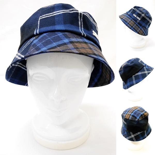 シナコバ バケットハット 帽子 ゴルフ メンズ レディース兼用 チェックデザイン 16500円 新作24AW 2491414 sc KAf m 24277730 | SINA COVA | 01