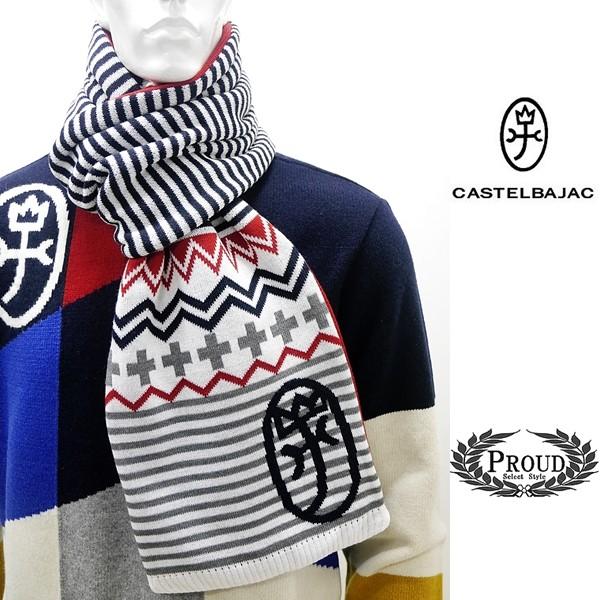 カステルバジャック ￥12000+税 [F]マフラー ニットジャガードデザイン]70822061              jcTYsm 23501