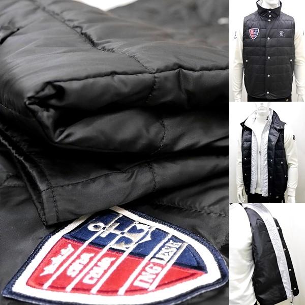 シナコバ　S.C.B ゴルフ　中綿ベスト　ジャケット　ブラック　キルティング シナコバ S C B ゴルフ 中綿ベスト ジャケット ブラック キルティング
