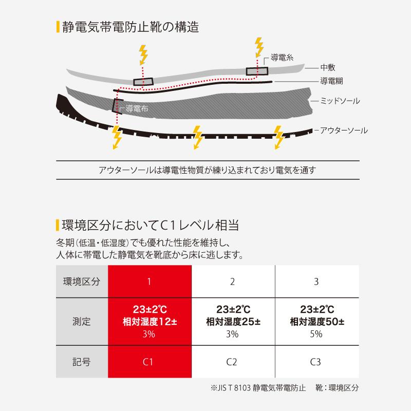 ASICS（アシックス） 安全靴 ローカット 静電靴 ウィンジョブ CP30E 3E