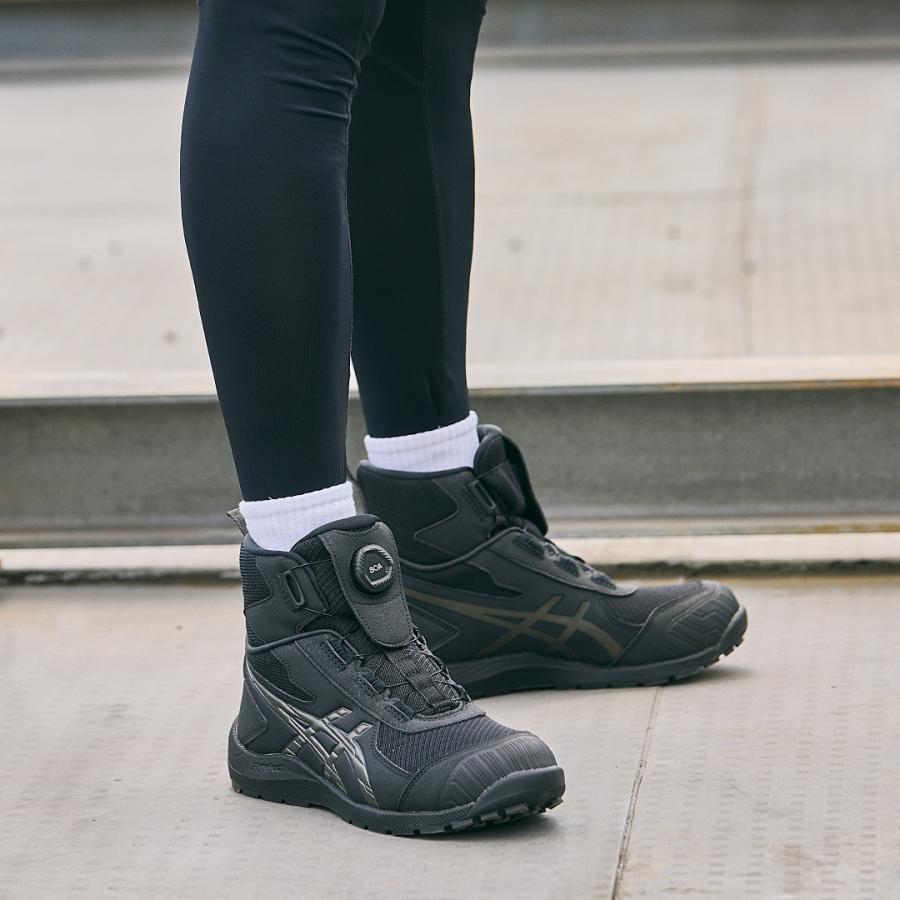 ASICS 安全靴 BOA ハイカット ブラック ASICS（アシックス） 安全靴 ハイカット ウィンジョブ CP224 TS BOA 2E