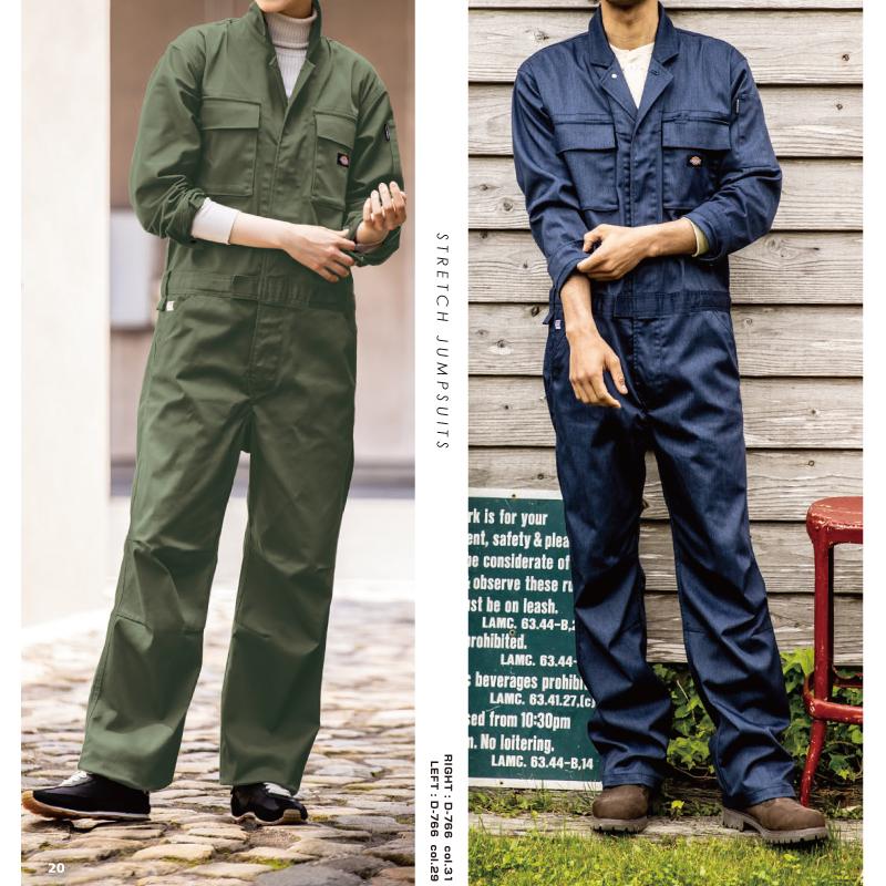 Dickies ディッキーズ D-766 つなぎ服 長袖 オーバーオール Dickies ディッキーズ D-766 つなぎ服 長袖 オーバーオール