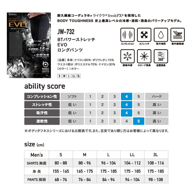 おたふく手袋 JW-732 パワーストレッチEVO 冷感・全面消臭 ストレッチ ロングパンツ インナー | おたふく（手袋） | 02