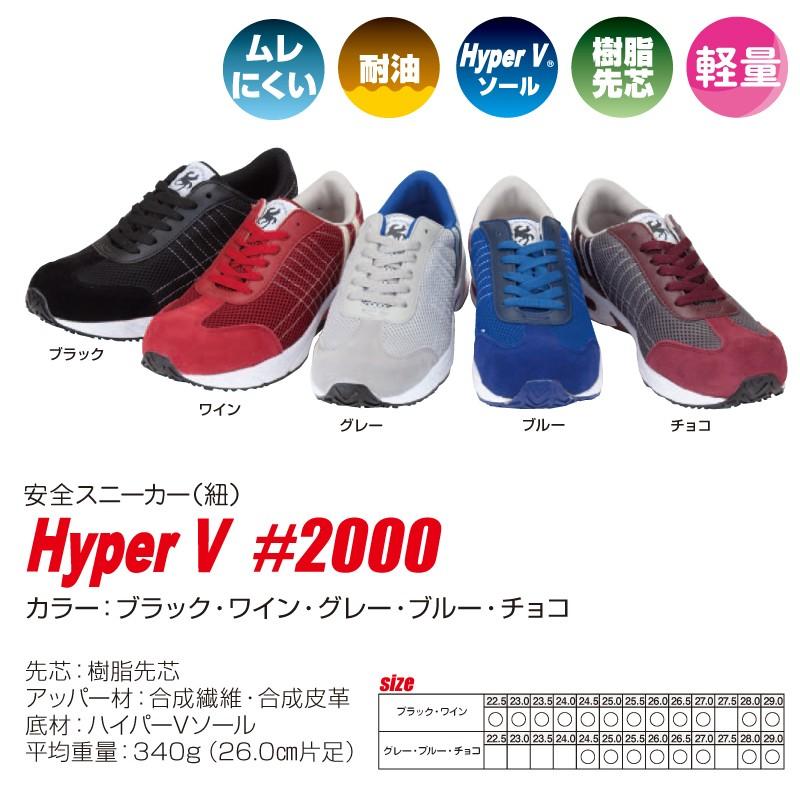 滑らない靴 ハイパーV 安全靴 #2000 ローカット 先芯入り 作業用スニーカー 紐 メッシュ メンズ レディース 爆買 |  | 01