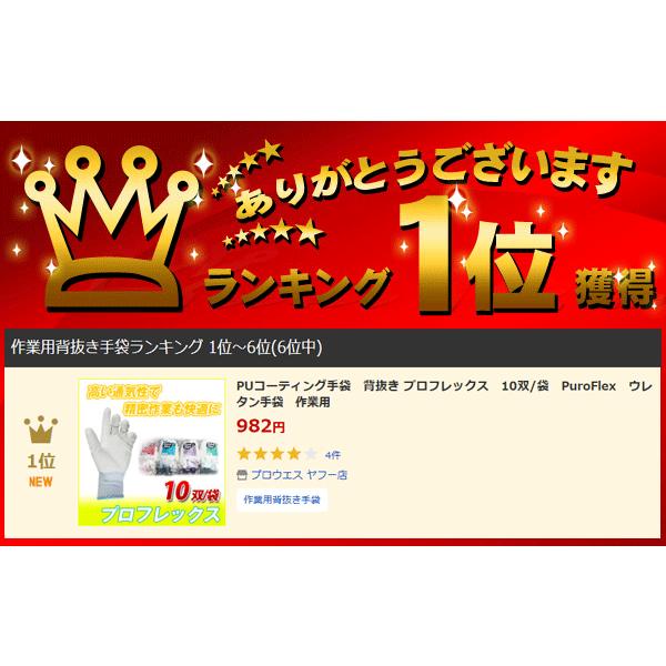 ウレタン手袋　背抜き手袋 プロフレックス　10双/袋　作業用 | ブランド登録なし | 02