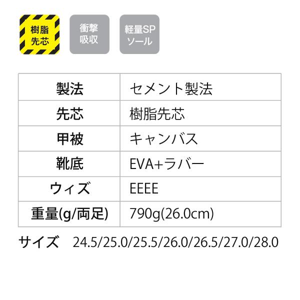 ジーベック 安全靴 85409 ミドルカット キャンバスセフティ