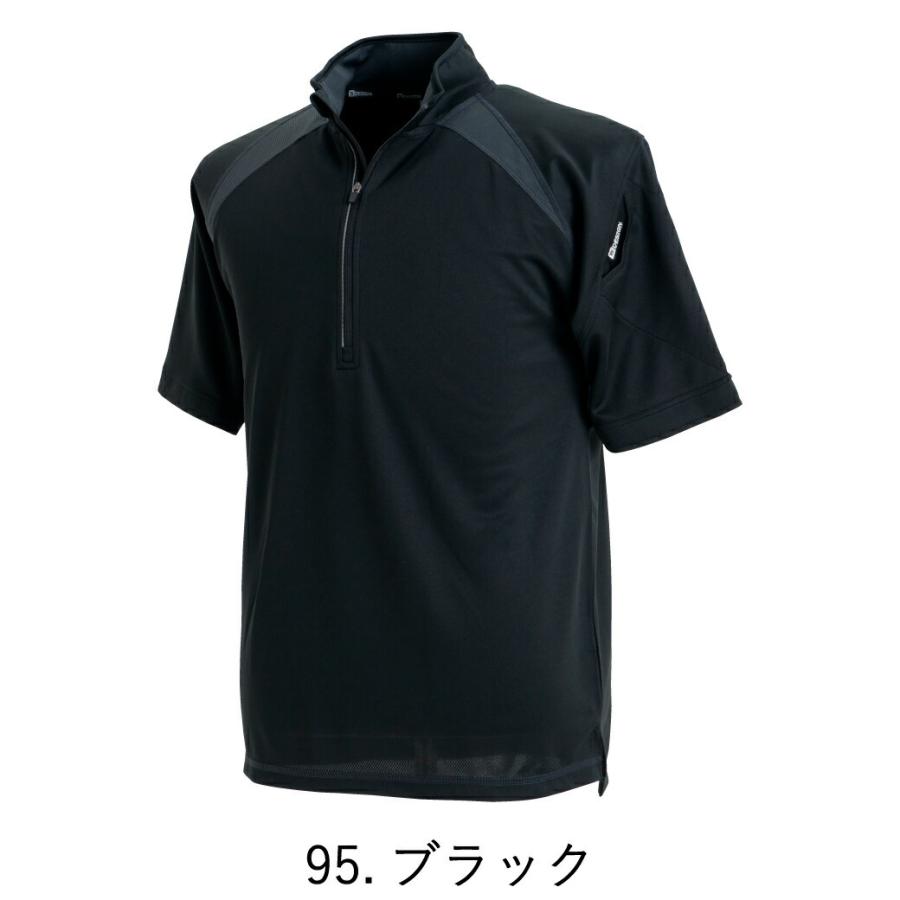 新品希少　Greyson　ハーフジップシャツ黒　size L-LL ショートスリーブハーフジップ 3015 S~LL TSDESIGN ハーフジップ 半袖