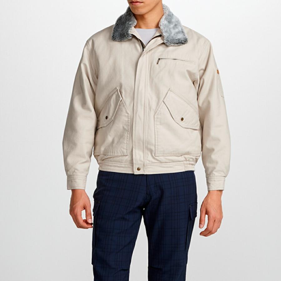 寅壱 衿ボア防寒ブルゾン 4442-152M L LLドカジャン 綿100％ 裏ボア