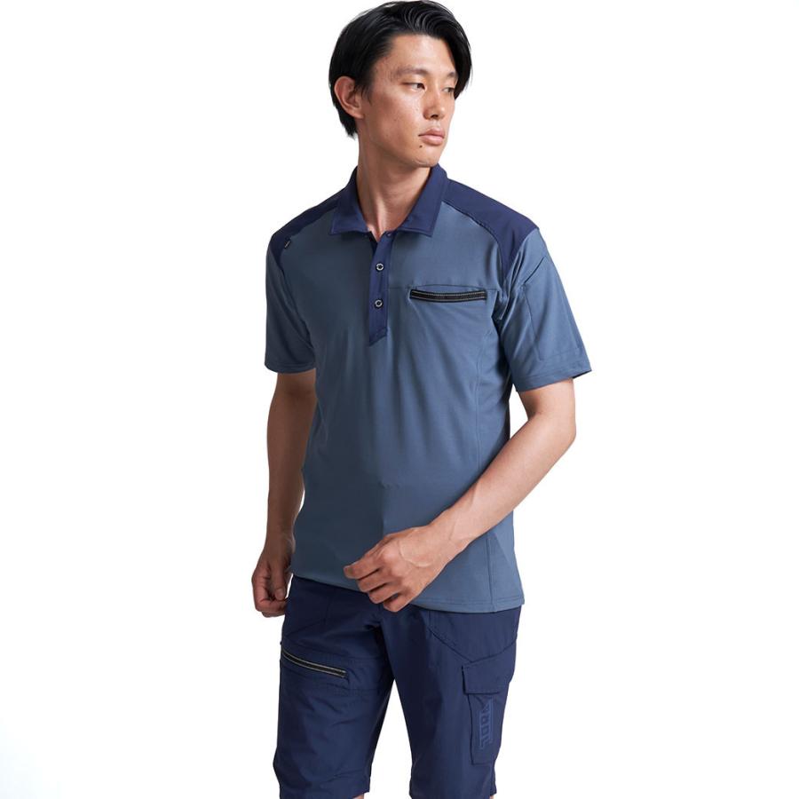 寅壱 半袖ポロシャツ 5915-621 5L 作業着 作業服 ペン差し ハーネス