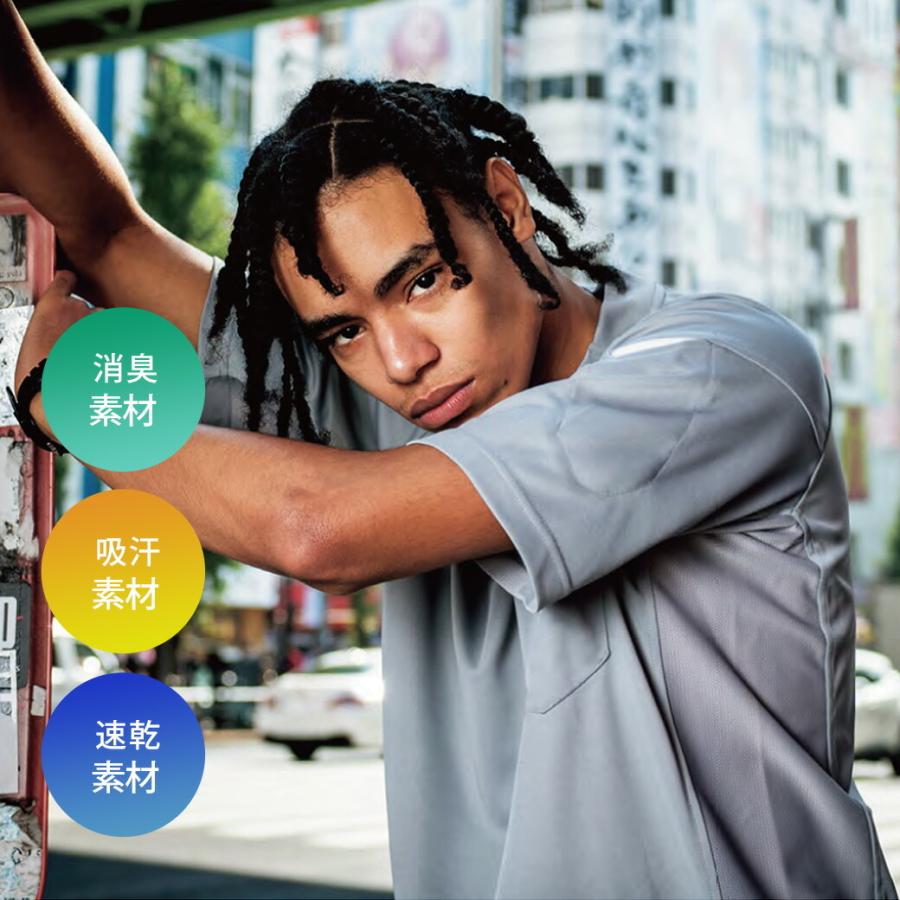 寅壱 半袖 Tシャツ 5949-618 作業着 クルーネック 速乾 消臭 メッシュ