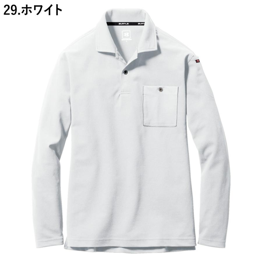 バートル 長袖ポロシャツ 通年 665 鹿の子 吸汗速乾 消臭 ストレッチ UVカット 胸 袖 マルチポケット付き メンズ レディース ユニセックス | BURTLE | 06