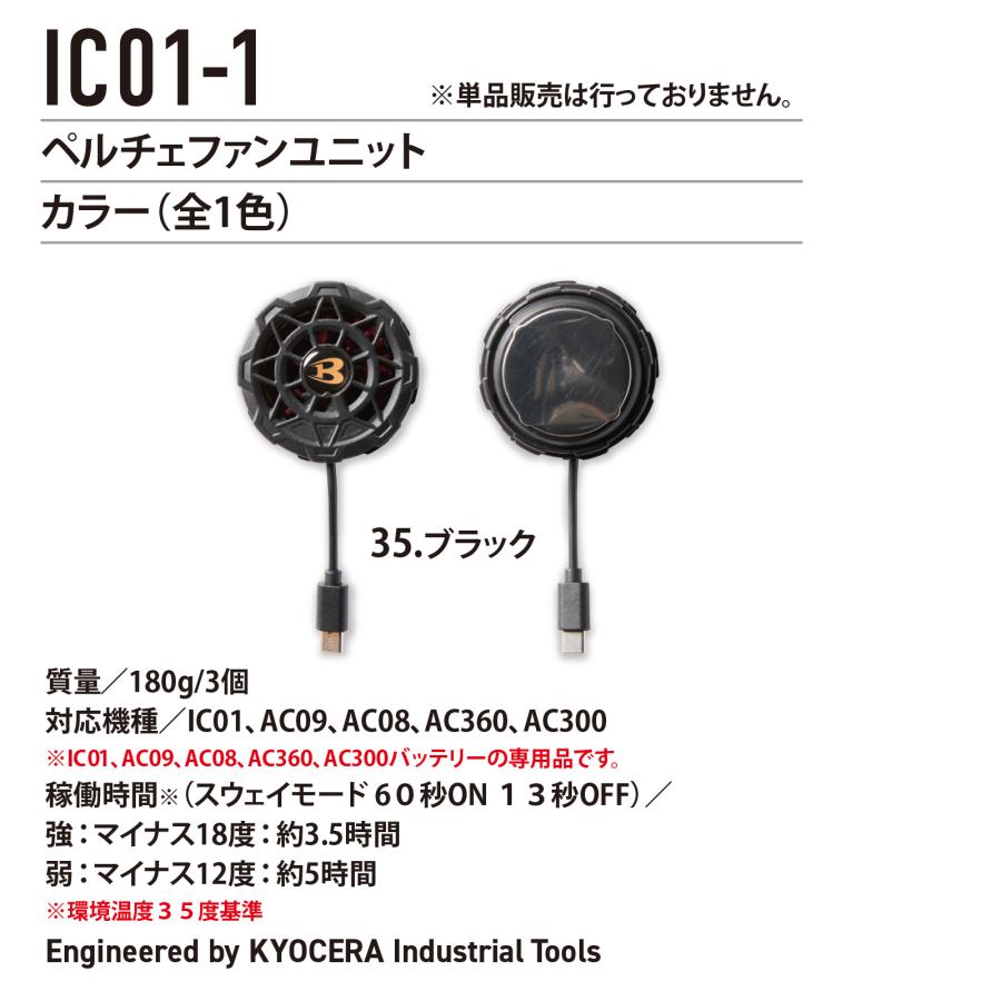 バートル BURTLE アイスクラフト ペルチェベストセット IC101S 冷却 BURTLE [ポイント15倍]アイスクラフト ペルチェベストセット