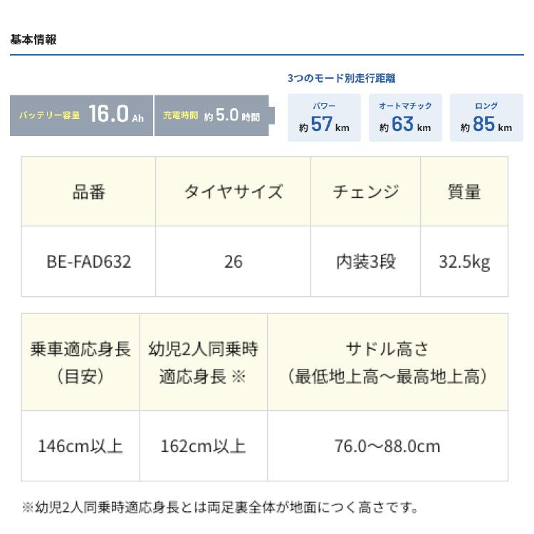 Panasonic 2025年モデル ギュットアニーズDX BE-FAD632 子供乗せ Panasonic 2025年モデル ギュットアニーズDX BE-FAD632 子供乗せ
