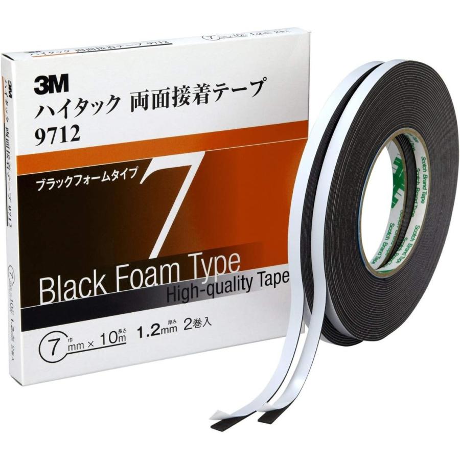 3M スリーエム 9712 ハイタック両面接着テープ 7mm×10m 2巻入 （メール