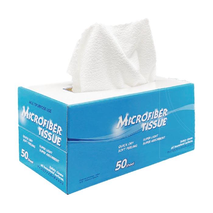 ツバコー マイクロファイバーティッシュ クロス 50枚入 椿本興業