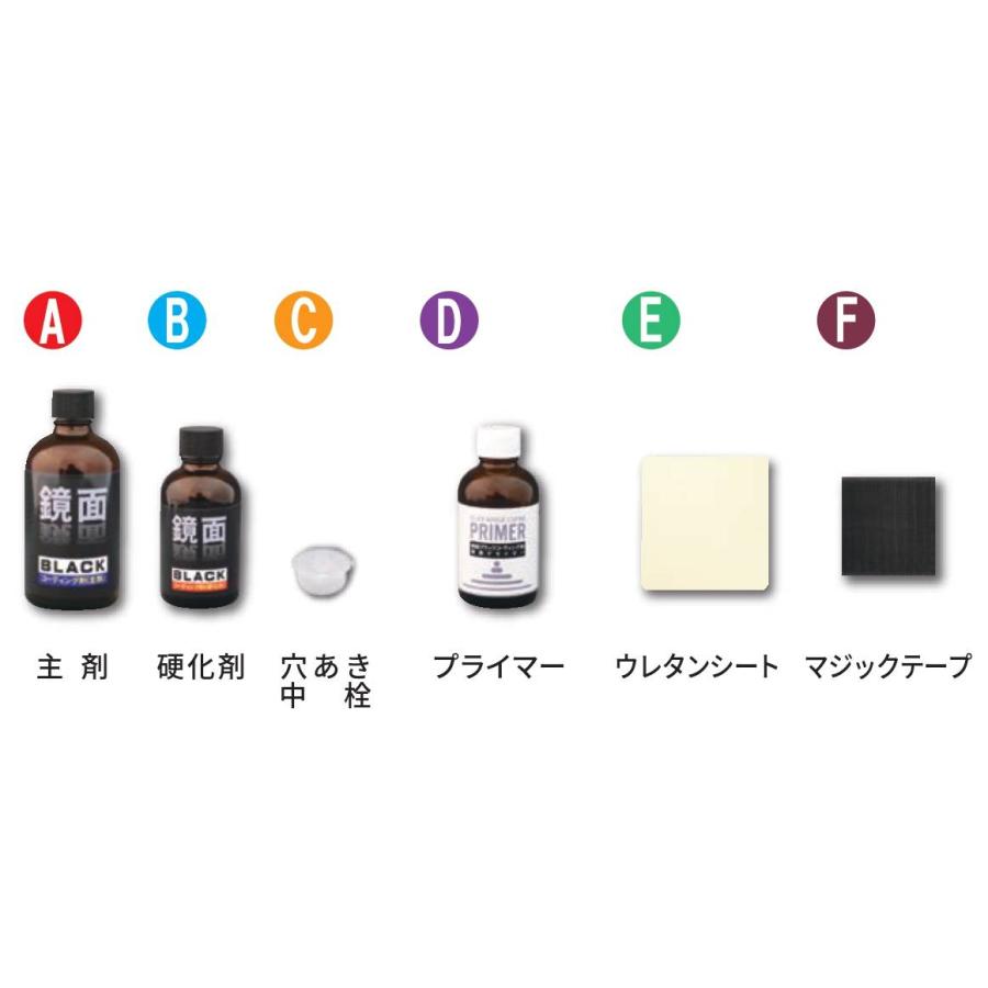 クリスタルプロセス 鏡面ブラックコーティング剤セット T010001