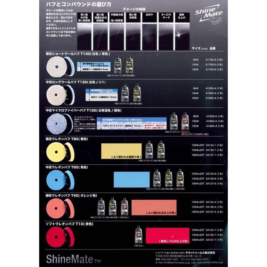 シャインメイト ソフトウレタンバフ T10 赤色 1枚 (150φ)｜prowell｜03