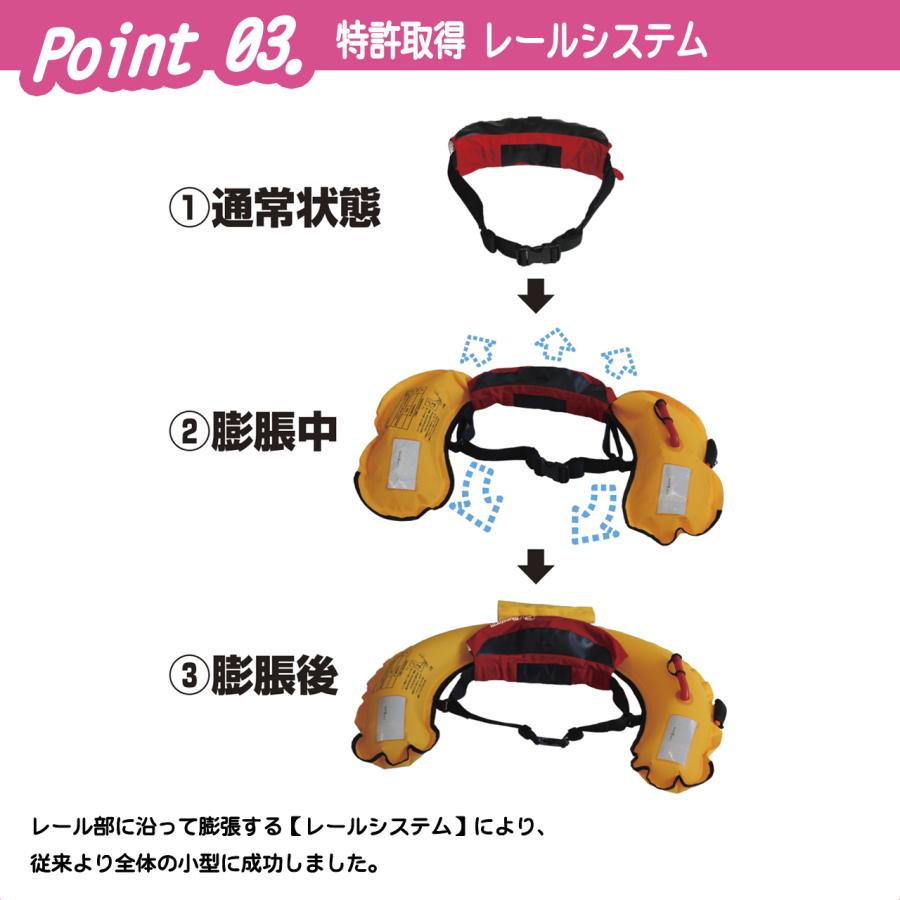 PROX（プロックス） 自動膨脹式救命胴衣検定品ウエストタイプ (PX2842