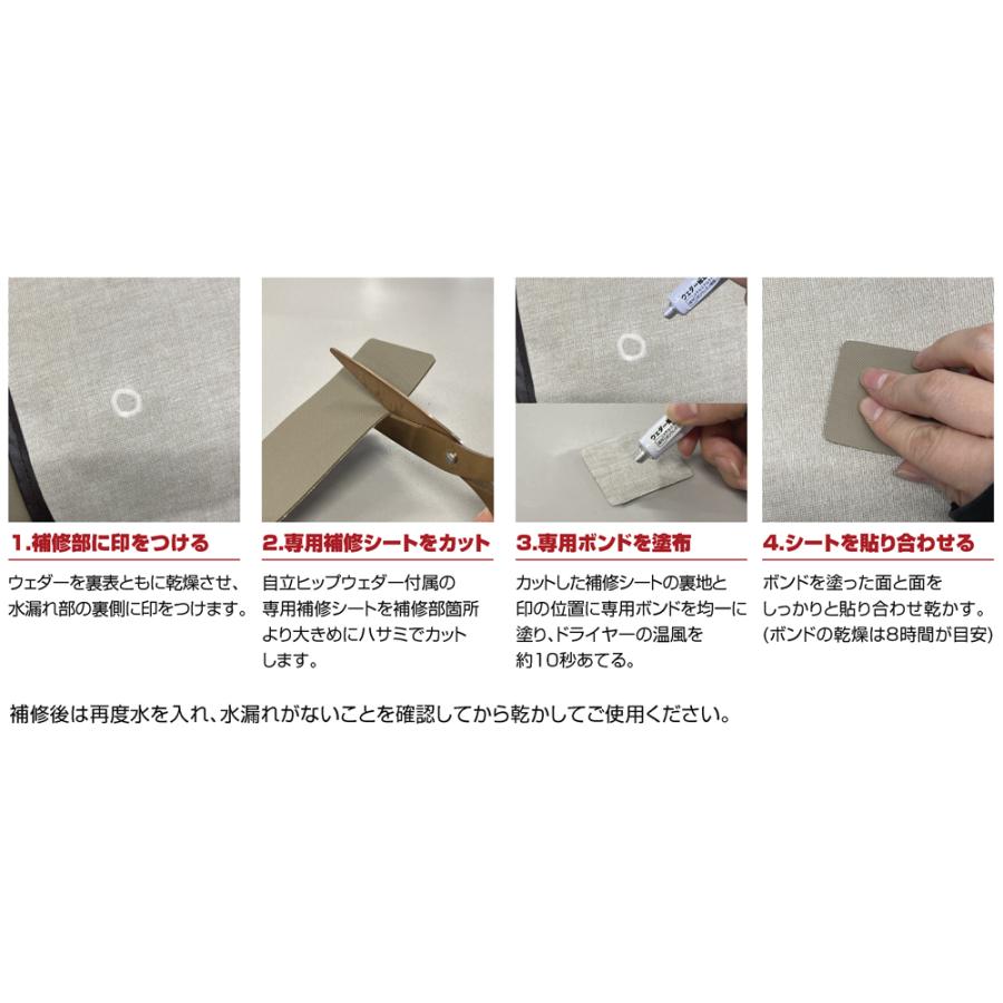 【定形郵便発送 (送料無料)】自立ヒップウェダーリペアキット (RKIT08) | PROX | 01