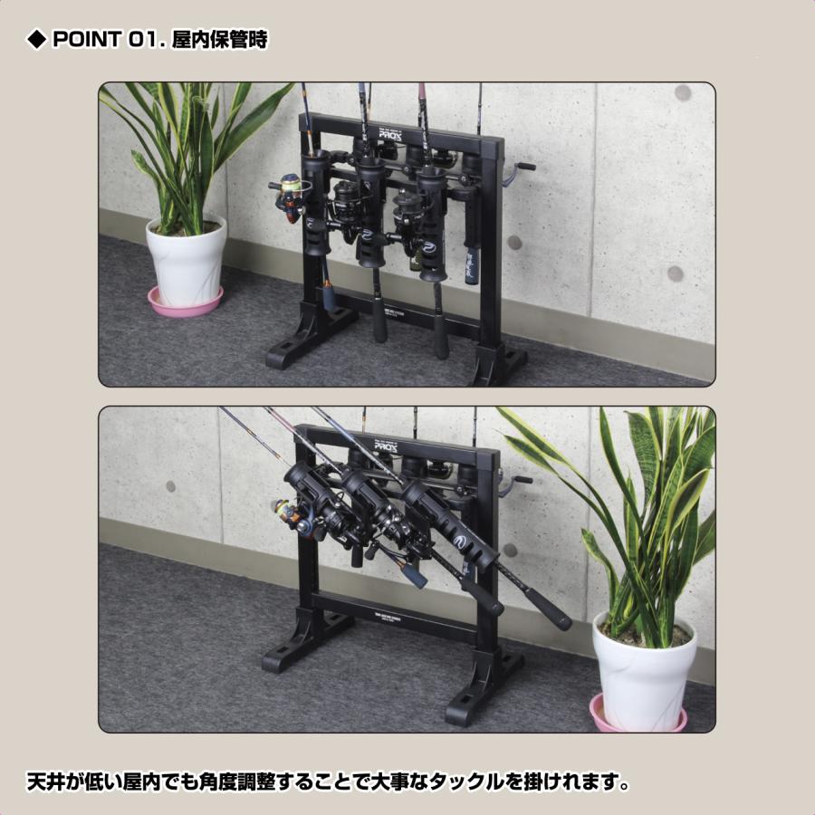 PROX（プロックス） ターンロックロッドストッカー 4本用/オリーブ