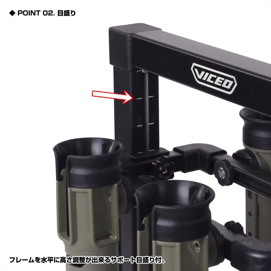 PROX（プロックス） ターンロックロッドストッカー 4本用/オリーブ