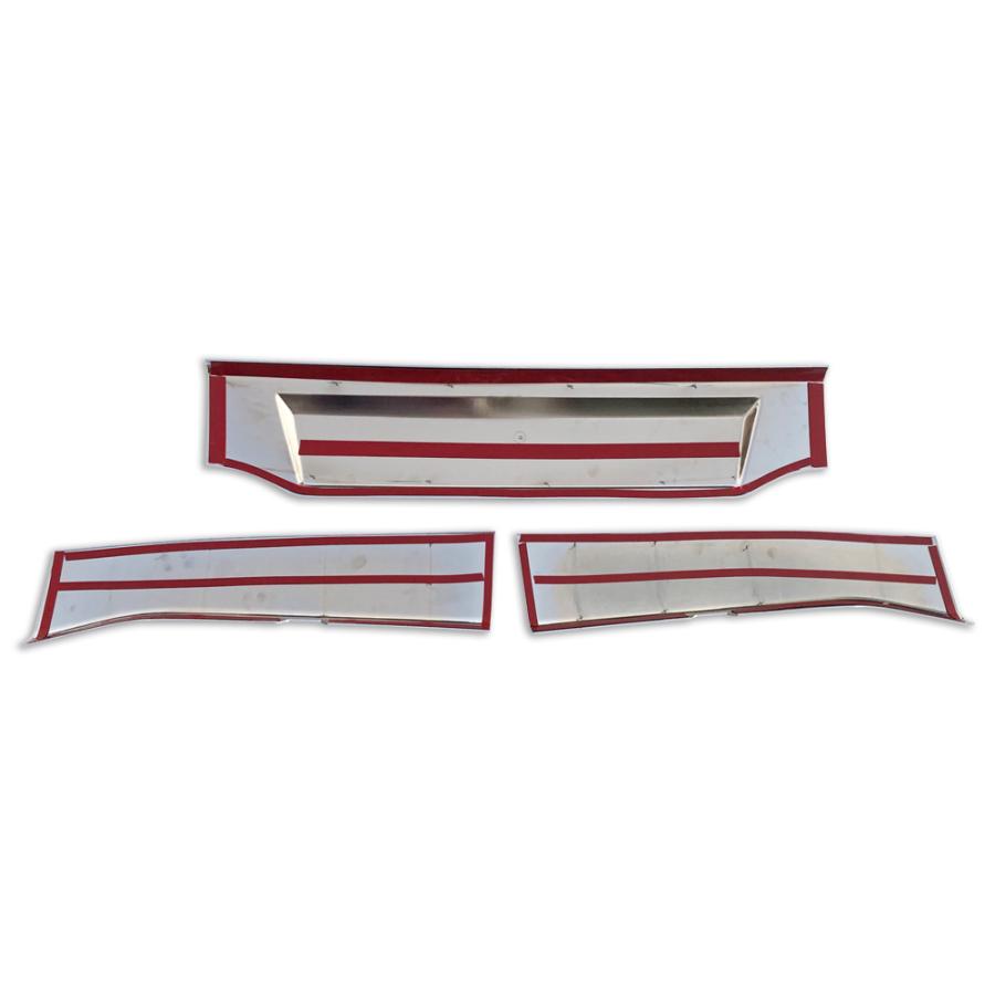 いすゞ ファイブスター ギガ H27 11 メッキ フロント パネル 全国宅配無料 ガーニッシュ リッド 新品 カバー 貼り付け 3分割 ボンネット