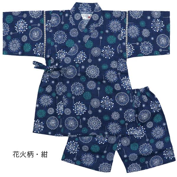 ほのり様専用 花火柄水色甚平上下セット と草履(紺色) 2組セット他小物