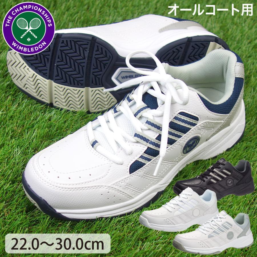 On テニスシューズ ホワイト/ネイビー スニーカー 運動靴 テニスシューズ オールコート用
