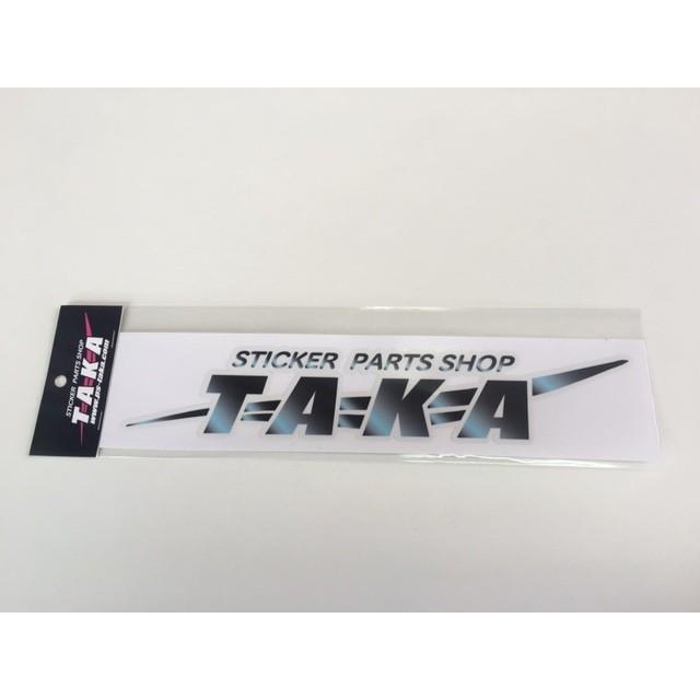 パーツ TAKA TAKAロゴプリントステッカー 黒グラデーション : パーツショップ