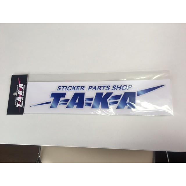 TAKAロゴプリントステッカー 青グラデーション : パーツショップ