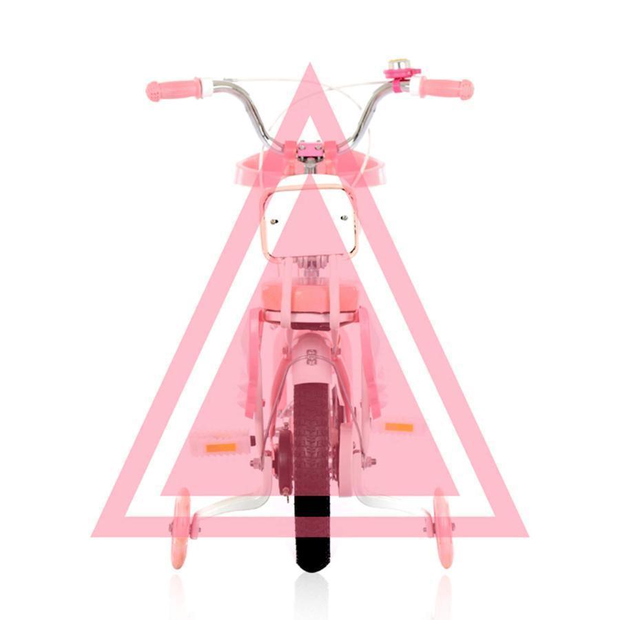 折りたたみ式 キッズ 自転車 少年少女 誕生日プレゼント プリンセスバイク 後部座席と補助輪付き 12/14/16/18インチ(Size:12 inches Color:ピンク)｜psg30store｜02