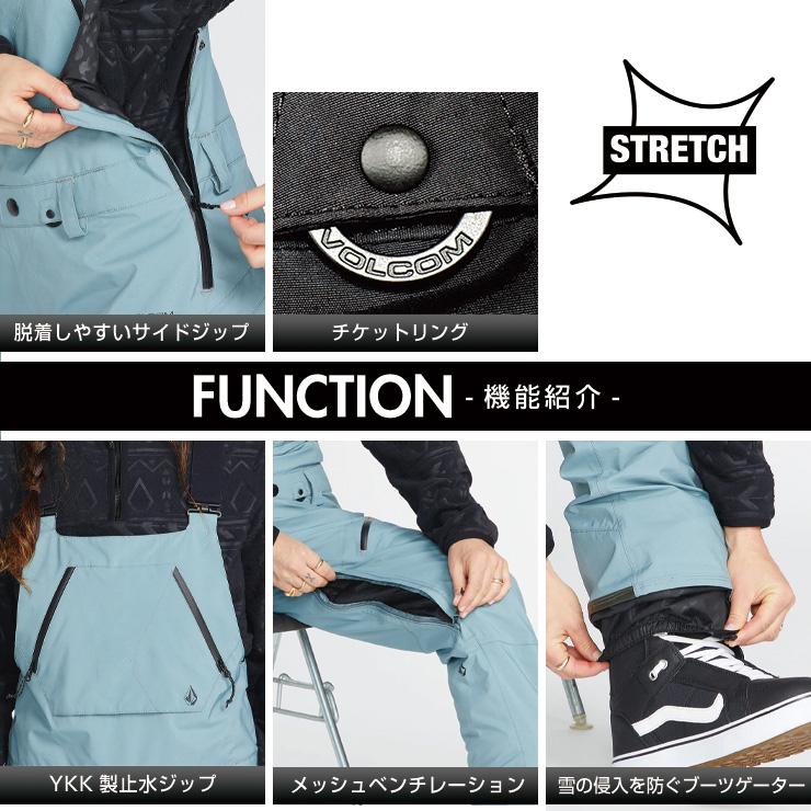 23-24 VOLCOM ボルコム ELM STRETCH GORE-TEX BIB OVERALL ゴアテックスビブパンツ スノボー スノーボード スキー ウェア レディース 2024｜psjfamily｜10