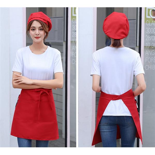 エプロン 保育士 無地 ショート丈 カフェ 前掛け 短い ソムリエ レディース 撥水 飲食 メンズ 作業用 仕事着 汚れ防止 耐摩耗性 | ブランド登録なし | 11