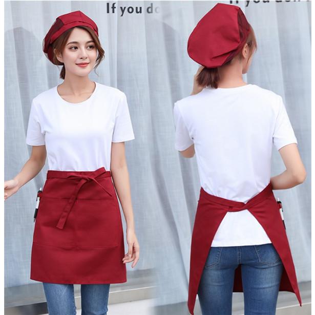 エプロン 保育士 無地 ショート丈 カフェ 前掛け 短い ソムリエ レディース 撥水 飲食 メンズ 作業用 仕事着 汚れ防止 耐摩耗性 | ブランド登録なし | 12