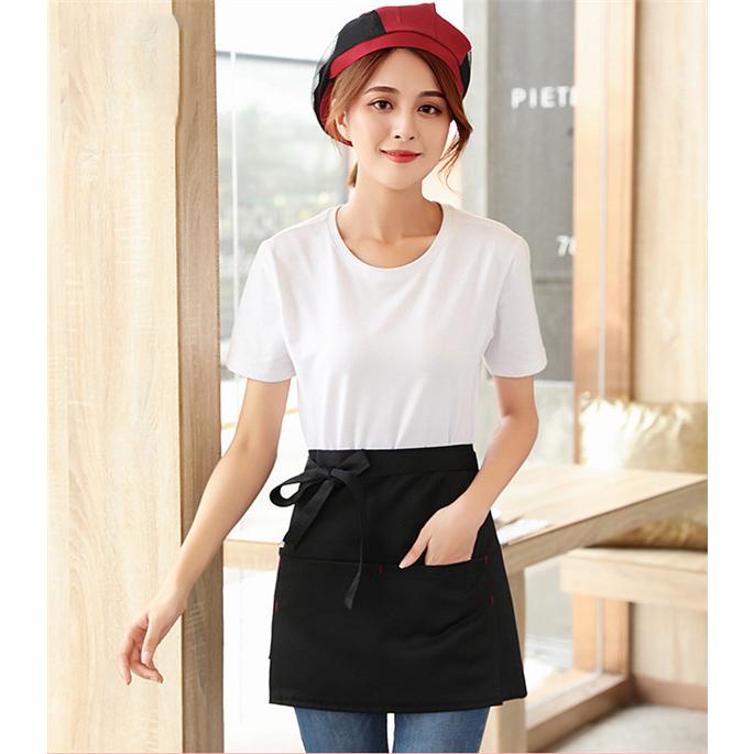 エプロン 保育士 無地 ショート丈 カフェ 前掛け 短い ソムリエ レディース 撥水 飲食 メンズ 作業用 仕事着 汚れ防止 耐摩耗性 | ブランド登録なし | 14