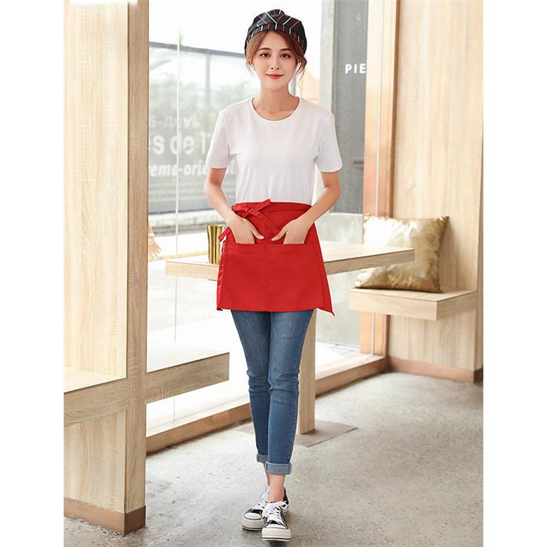 エプロン 保育士 無地 ショート丈 カフェ 前掛け 短い ソムリエ レディース 撥水 飲食 メンズ 作業用 仕事着 汚れ防止 耐摩耗性 | ブランド登録なし | 06