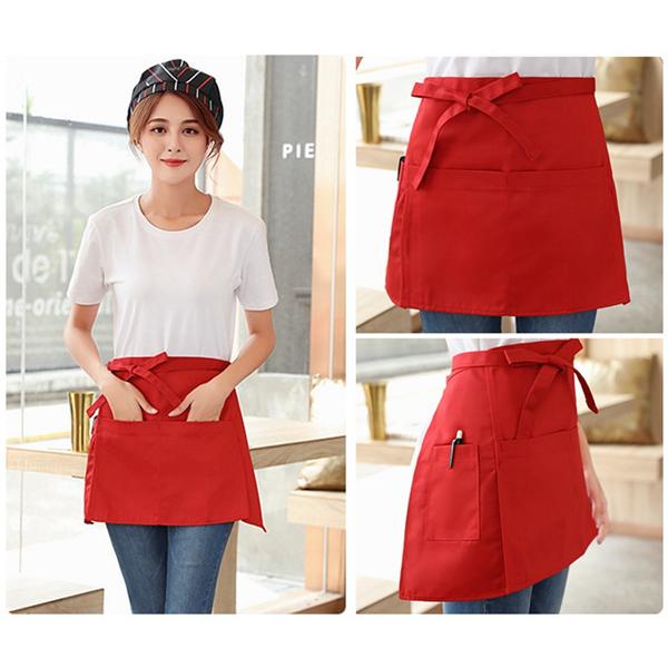 エプロン 保育士 無地 ショート丈 カフェ 前掛け 短い ソムリエ レディース 撥水 飲食 メンズ 作業用 仕事着 汚れ防止 耐摩耗性 | ブランド登録なし | 07