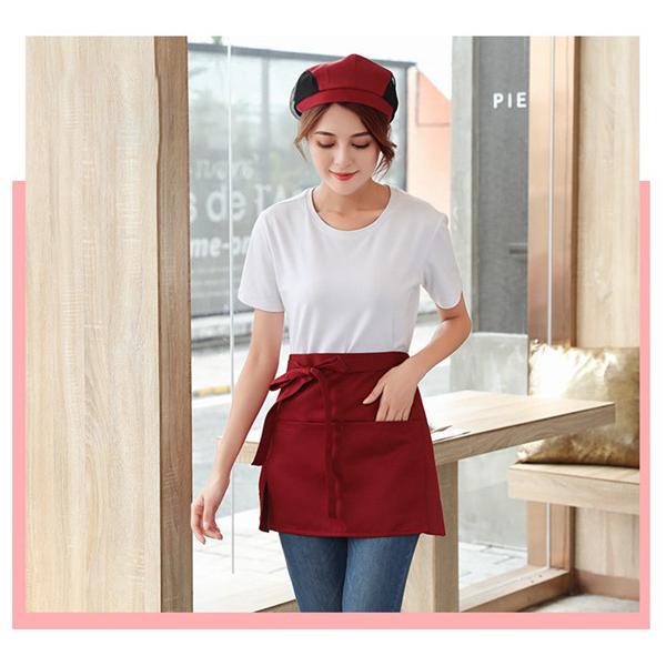 エプロン 保育士 無地 ショート丈 カフェ 前掛け 短い ソムリエ レディース 撥水 飲食 メンズ 作業用 仕事着 汚れ防止 耐摩耗性 | ブランド登録なし | 09
