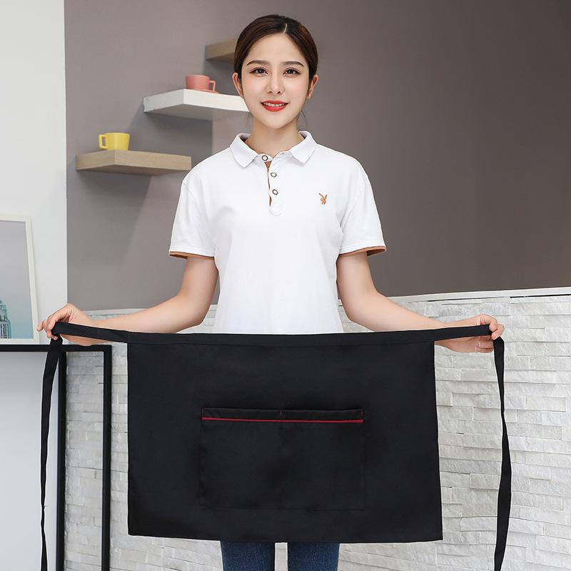 エプロン 保育士 無地 ショート丈 カフェ 前掛け 短い ソムリエ レディース 撥水 飲食 メンズ 作業用 仕事着 汚れ防止 耐摩耗性 | ブランド登録なし | 01